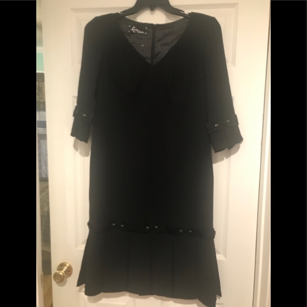Lourdes Chavez black cocktail designer dress 6